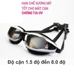 Kính bơi cận độ cận từ 1.5 đến 8.0 GOG kính bơi có độ cho người lớn (nam nữ) và trẻ em từ 8 tuổi mắt kính tráng gương chống UV chống hấp hơi khóa đeo kính thông minh kính bơi cận dododios - chính hãng