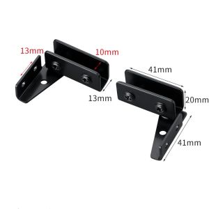 2Pcs Non-perforated Glass Door Hinge Display Cabinet Glass Cabinet Side Mounted Stainless Steel Hinge Furniture Hardware