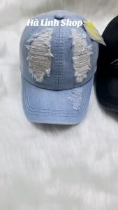 Mũ Lưỡi Trai Nón Jean Phong Cách Rách Bụi Ngầu Thời Trang Cho Nam Và Nữ (Đen)