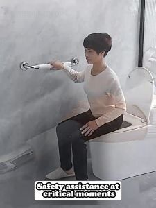 S/S Pole Fluorescent Anti Slip Grab Bar Anti Slip Safety Grab Bar With Fluorescent Steel-plastic Bathroom Handrail