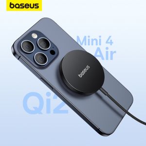 Baseus 15W Bộ sạc không dây nam châm qi2 chứng nhận điện thoại sạc nhanh sạc cho iPhone 15 14 13 Pro Max