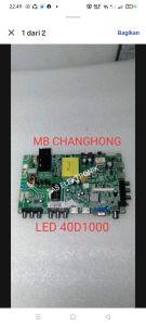 MB MOTHERBOARD MAINBOARD MESIN TV LED CHANGHONG 40D1000