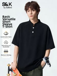 BALENO | Short Sleeve Henley Loose Breathable Mens T-Shirt