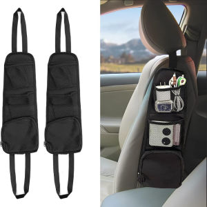 2PCS Car Seat Storage Hanging Bag Multi-Pocket Seat Side Organizer Multifunctional Mesh Net Pocket