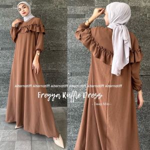 FREYYA RUFFLE DRESS LD 110 CM / GAMIS RAMPLE DADA PREMIUM CRINKLE AIRFLOW POLOS / MAXY BY ALTERNATIF UMBRELLA