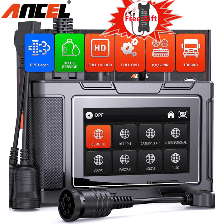 ANCEL HD3600 OBD2 12V 24V Heavy Equipment OBD2 Scanner Excavator
