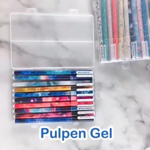 MI-A54 Pulpen Gel Set Warna Warni 10IN1 Pena Cair Motif Karakter / Pena Korea Color Pen Souvenir Set Alat Tulis Sekolah dan Kantor Import