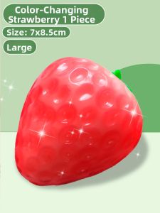SANGMO | Color Changing Strawberry Squeeze Toy Stress Relief Ball