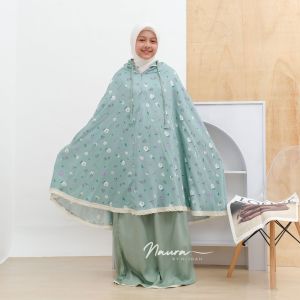 Mukena Anak 9 - 13 Tahun Remaja Tanggung Rayon Motif Renda 2 in 1