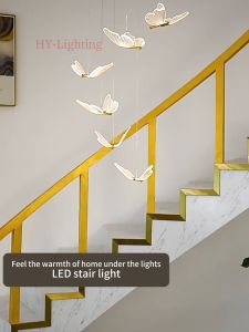 Nordic Modern lampu gantung ruang makan modern ruang tamu dipimpin lampu langit-langit dipimpin lampu langit-langit loft gantung lampu kupu-kupu lampu gantung seni lampu