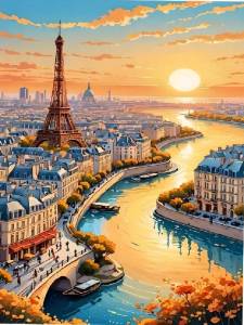 HUACAN Paris Scenic Full Diamond Painting With Complete Tools Living Room Decoration Kit Suitable For Adult Crafts