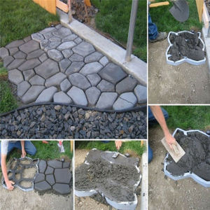 【Multifunctional】Mold Marker Reusable Walk Maker Stepping Stone Path Maker Paver Yard Patio Lawn Garden DIY Walkway Pavement Paving Moulds DIY Walkway Stepping Stones Paving Mold