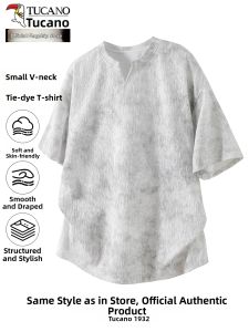TUCANO | Dyed Lightweight V-Neck Short Sleeve T-Shirt