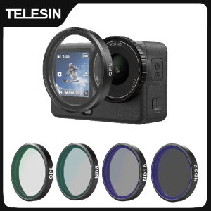 TELESIN CPL ND8 ND16 ND32 UV VND Quick Release Lens Filter for DJI OSMO Action 6 Filter Frame For DJI Action 6 CPL ND Filter Set