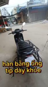 Giá chở hàng baga xe máy đa năng 2 cánh có mở cốp đổ xăng  ống típ D16 dày chắc  sơn tĩnh điện