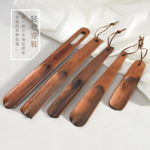 Real Wood Shoe Horn Home Hotel Use Long Handle Easy Wear Remove Shoe Tool Luxury Lazy Persons Shoe Dipping Device