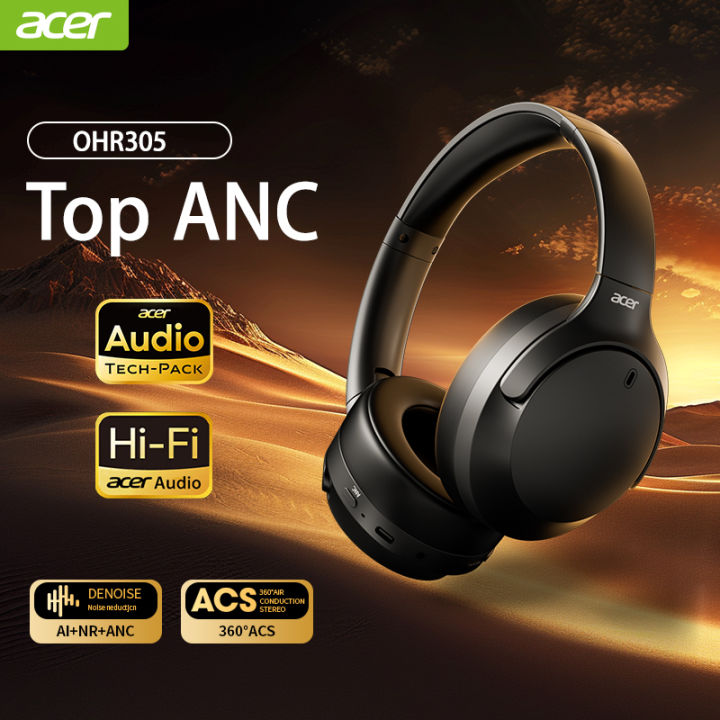 Acer OHR305 ANC Wireless Headphones Head Tracking 3D Spatial Audio