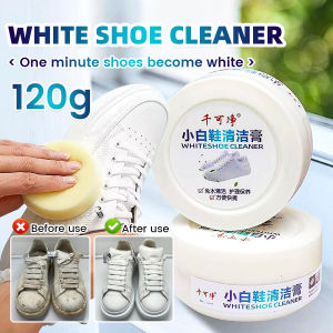 Jozoo 120g White Shoes Cleaning Cream Shoes Cleaner Shoe Stain Remover With Wipe Sponge