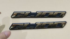 EMBLEM SIMBUL TOOL BOX ACCU KEMPOL SAMPING HONDA GL100 GLK SET SEPASANG