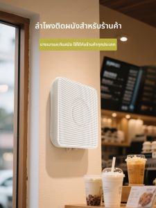 ลำโพงไร้สาย Bluetooth ติดผนัง WAVELTEC A3C สำหรับร้านอาหารและธุรกิจ ลำโพงแบบแอนิเมชั่นแบบครอบรอบ ลำโพงแบบติดผนัง ลำโพงแบบครอบรอบ