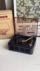 Vinsyn【Free CD】Multi-purpose CD Player with Speaker Bluetooth Output Turntable Music CD Player for Kpop