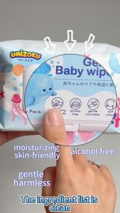 UMIZOKU 20/80 gói khăn ướt tiện lợi được thiết kế đặc biệt dành cho bé và mẹ