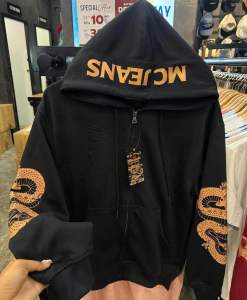 พร้อมส่ง ฮู้ดลายมังกรสีดำ Mc jeans มีบริการเก็บเงินปลายทาง