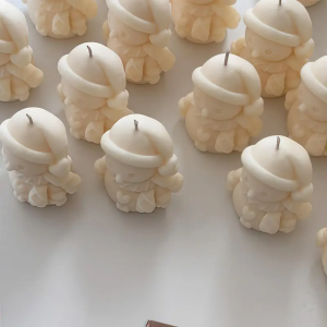 Christmas Snowman Silicone Mold 3D Santa Craft Decor Gift DIY Scented Candle Mould Resin Making Chocolate Cake Baking Supplies