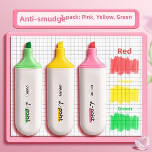 De Li | Anti-Smearing Large Capacity Highlight Pen