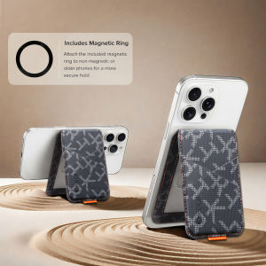 Luxury Leather Cellphone Magsafe Magnetic Card Holder For IPhone14 13 12 15 16 17 Pro Max 16Plus RFID Anti-Skimming Bank ID Card