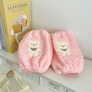 Tay Áo Nhung Ấm Áp Chống Bụi Bẩn Hoạt Hình Dễ Thương Cho Văn Phòng Tay Áo Nữ Thu Nhỏ INS Tay Áo Vệ Sinh Gia Đình