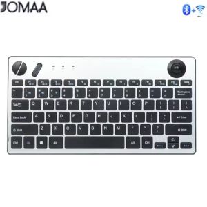 JOMAA | JOMAA Wireless Mini Trackball Keyboard with Air Mouse Silent Click Wireless Keyboard2.4G&Bluetooth Keyboard for TV iPad Laptop