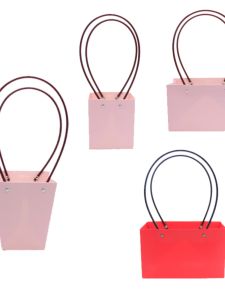 Mothers Day T-Shaped Flower Arrangement Brown Kraft Paper Bag Handheld  Flower Box DIY Floral Gift Flower Bag