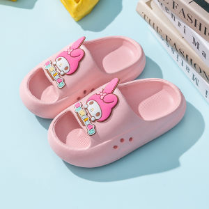 Sanrio Boys Girls Indoor Slides Childrens Kuromi Melody Anima Slippers Anti-slip Wear-resistant Toe Protection Sandals Summer