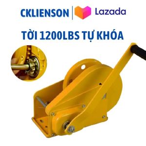 Tời quay tay tự khóa 1200LBS tải trọng 545KG cáp 4 ly dài 10m 20m tời quay tay tự khóa 2600LBS cáp 6ly dài 20m- Cơ Khí Liên Sơn