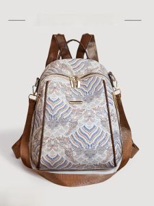 กระเป๋าเป้สะพายหลังผู้หญิงสไตล์จีนใหม่ กระเป๋าใส่หนังสือสำหรับนักเรียน กระเป๋าสะพายไหล่แบบสองข้าง ดีไซน์ทันสมัย ​​กระเป๋าสะพายไหล่แบบลำลอง