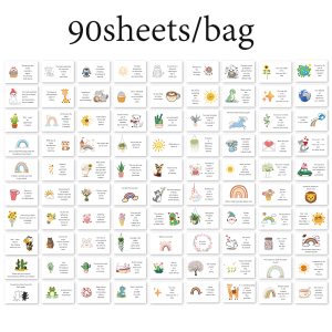 Bộ 90 Thẻ Khẳng Định Truyền Cảm Hứng - Những Câu Nói Khích Lệ & Lời Chúc Phúc Thẻ Hình Chữ Nhật Nhỏ Làm Quà Tặng Sinh Nhật
