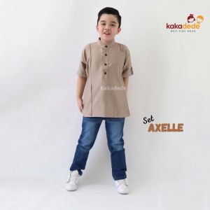 2-14T Kakadede Axelle Set - Baju Pakaian Setelan Kemeja Jeans Anak Laki laki Cowok Cowo