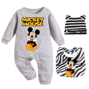 Disney | Boys and Girls Pure Cotton Bibs Newborn Oral Saliva Towels Baby Hats Kawaii Crawling Suits Newborn Feeding Towels Baby Products