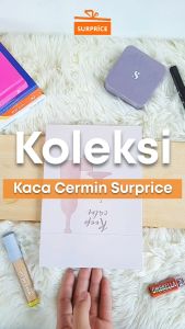 Surprice Cermin Lipat Bulat / Cermin Kaca Rias Korea / Cermin Makeup 2 Sisi