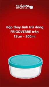 Hộp trữ đông bằng Thủy Tinh Frigoverre Tròn 300ml Bormioli Rocco 388460MA2121990