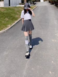 (Lengthened+safety Pants+zipper+button) Pleated Skirt JK Uniform Skirt Half Skirt Spring/summer Short Skirt