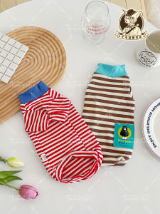 Soft Pure Cotton Long Sleeve Sweatshirt German Cat Pet Apparel Autumn No Hair Cat Stripe Casual Bottom Shirt for Cats