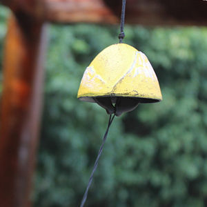 Japanese Style Metal Wind Chimes Southern Cast Iron Blessing Home Decor Fuji Mountain Snowscape Summer Gift Retro Nostalgia