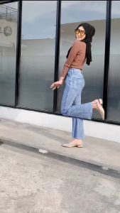 BIG SIZE CELANA CEWEK PANJANG PINGGANG KARET MELAR ELASTIS