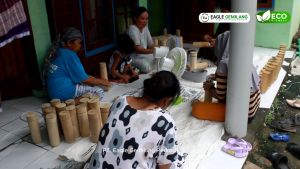 Tatakan Gelas Bambu Anti Pecah Kotak Unik Tradisional yang Terbuat dari Bambu Mayan Pegunungan