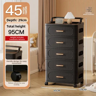 Slim Space Saving Drawer Storage Cabinet With Wheels