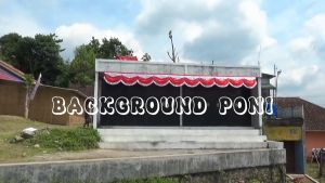 BENDERA BACKGROUND PONI 4 METER (5 GELOMBANG)