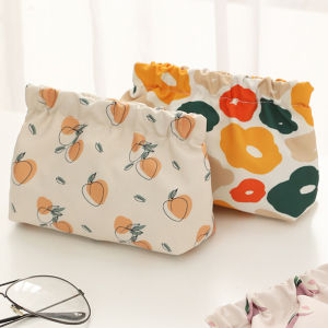 💄Orfila Tas Penyimpanan Lipstik Wanita Tas Penyimpanan Kosmetik Cetak Menutup Sendiri Tas Kosmetik Cetak Ganti Kunci Tas Tangan Portabel Mini