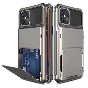 Wallet Case for IPhone 16 15 14 13 12 11 Pro Max XS XR X 8 7 6 6S Plus Armor Card Slot Holder Flip Hidden Pocket Hard PC Cover